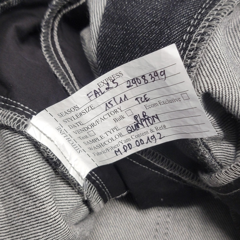 Express Jeans Mens 34x32 (As Measured) Gray Cropped Skinny Flexx Hyper Stretch - Picture 8 of 11